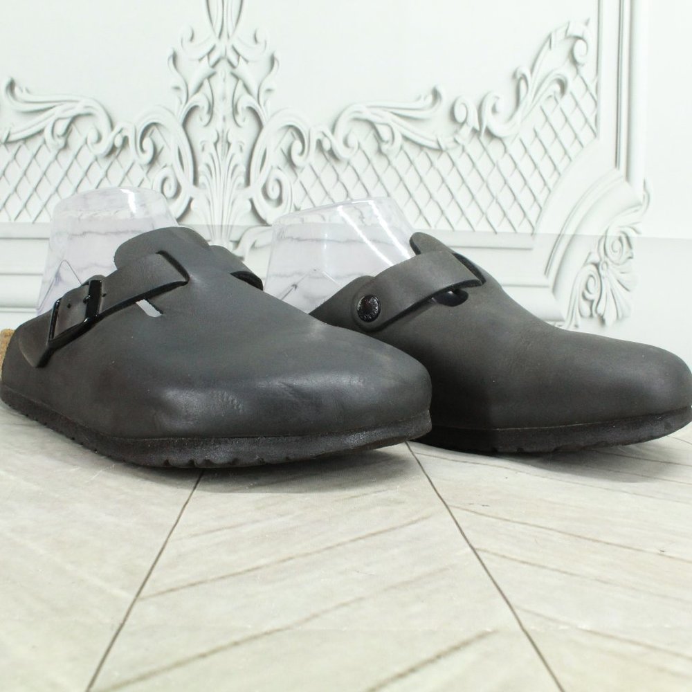 Birkenstock Betula Black Leather Comfort Slip On Mule Clogs Size 33 US 7 - Picture 3 of 9